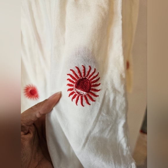 Free people embroidered sun cream Emory midi dress - Picture 4 of 7